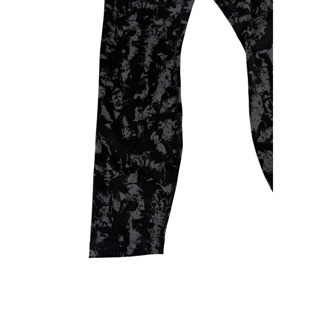 Nike One Women's High Rise 7/8 Printed Leggings Black Gray Sz XS FZ3229-010 NWOT